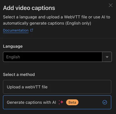 Stream Captions UI