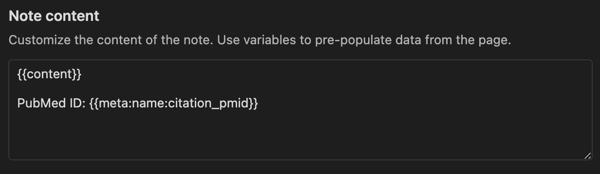 PubMed Content Example